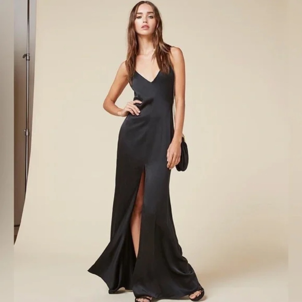 Reformation Cabot silk maxi slip dress